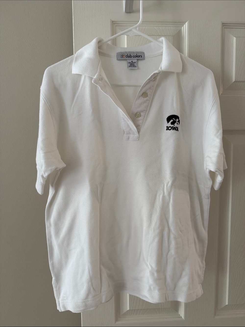 Women’s White Iowa Logo Polo - Vintage